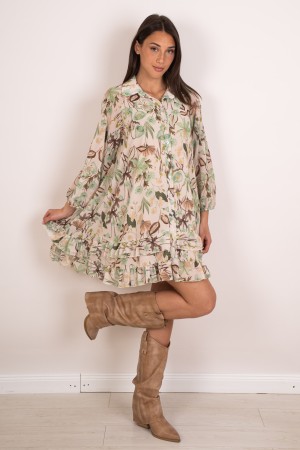 isabel chemisier dress with final flounces isabel chemisier dress with final flounces isabel chemisier dress with final flounces