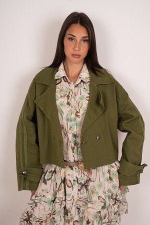 veste martina avec des boutons et une veste de bandes latérales martina avec des boutons et une veste de bandes latérales martin