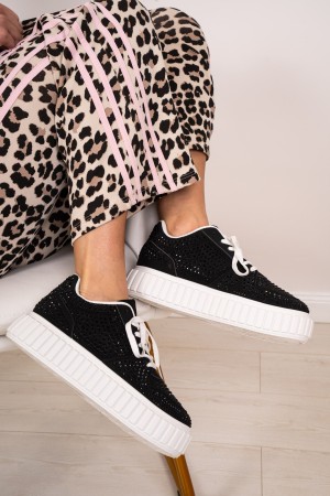 Hermosas zapatillas de deporte con piedras de deporte hermosas de diamantes de imitación con zapatillas de deporte hermosas de d