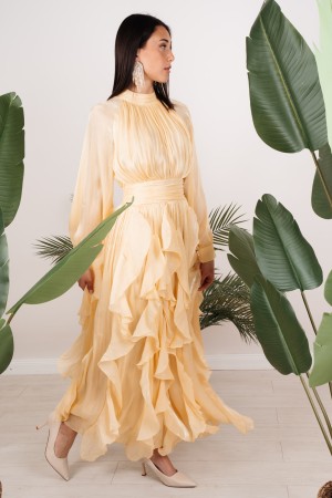 abito celeste scollo a v in tencel  abito celeste scollo a v in tencel  abito celeste scollo a v in tencel