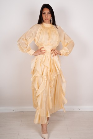 abito celeste scollo a v in tencel  abito celeste scollo a v in tencel  abito celeste scollo a v in tencel