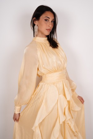 vestido celestial de cuello en V en Tencel Vestido en V celestielo en Tencel Vestido celestial en V en Tencel