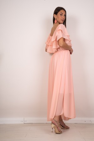 robe de Ludovica avec encolure de bateau et robe Ruches Ludovica avec encolure de bateau et robe de Ludovica de bateau avec enco