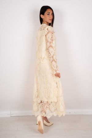 chemise d'été coordonnée et jupe en dentelle avec inserts strass et chemise d'été de perles coordonnées et jupe en dentelle avec