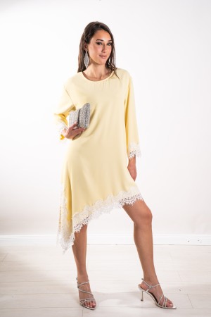 diana Vestido con perfiles de encaje y Diana Diana Vestido con perfiles de encaje y desglose de Diana con encaje y perfiles de h