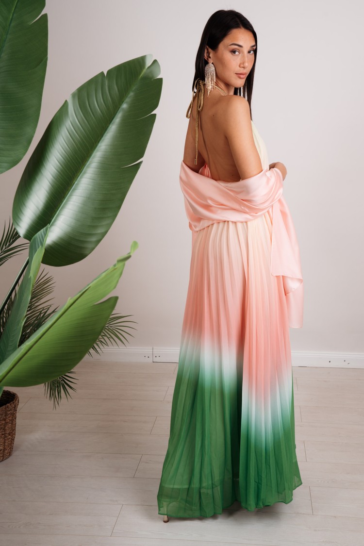 robe tropicale plissée robe tropicale ombragée robe tropicale ombragée plissée gradient plissé