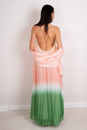 vestido tropical plisado sombreado vestido tropical plisado vestido tropical tropical degradado plisado