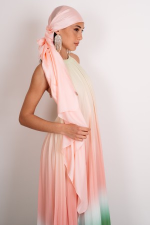 tropical Pleated Dress Shaded Tropical Dress Pleated Shaded Tropical Dress Pleated Gradient