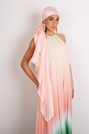 tropical Pleated Dress Shaded Tropical Dress Pleated Shaded Tropical Dress Pleated Gradient