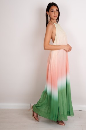 tropisches plissiertes Kleid schattiertes tropisches Kleid gefaltete beschattete tropische Kleid gefaltete Gradient