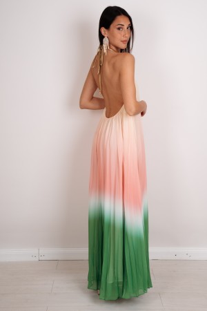 tropical Pleated Dress Shaded Tropical Dress Pleated Shaded Tropical Dress Pleated Gradient