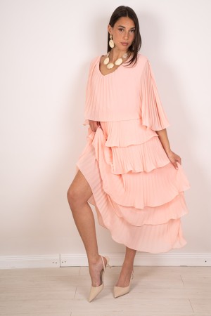 robe Valentine Plissée avec des Flouces Robe Saint Valentin plissée avec des Flouces Robe Valentine Plissionnée avec des Flaçons