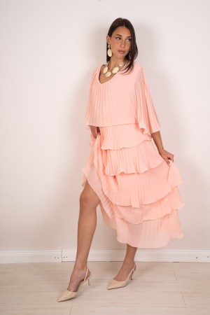 valentine dress pleated with flounces Valentine dress pleated with flounces Valentine dress pleated with flounces