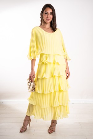 robe Valentine Plissée avec des Flouces Robe Saint Valentin plissée avec des Flouces Robe Valentine Plissionnée avec des Flaçons