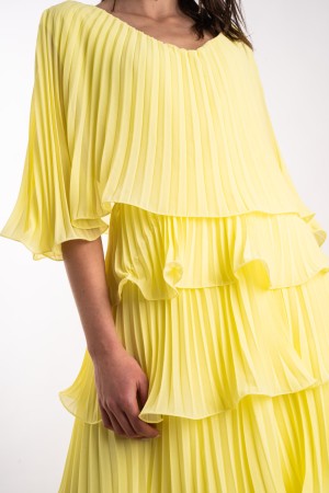 valentine dress pleated with flounces Valentine dress pleated with flounces Valentine dress pleated with flounces