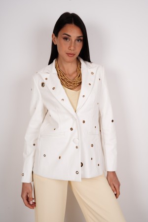 blazer berlino in ecopelle con rivetti  blazer berlino in ecopelle con rivetti  blazer berlino in ecopelle con rivetti