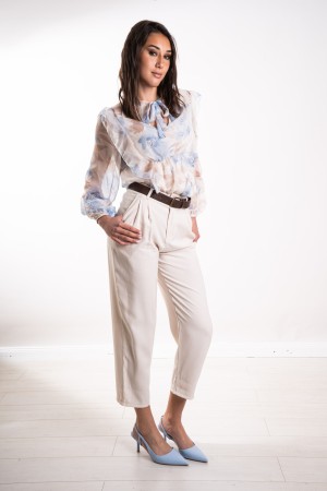 blusa orchidea fantasia con ruches  blusa orchidea fantasia con ruches  blusa orchidea fantasia con ruches