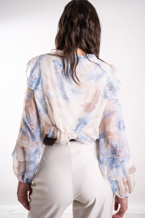 fantasy orchid blouse with ruffles 