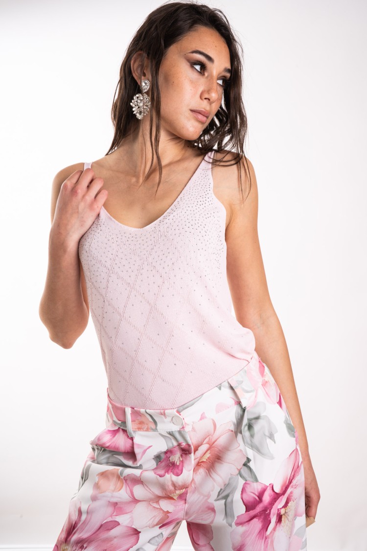 tapot Maia avec strass Maia Débardeur avec strass Maia Tank avec strass