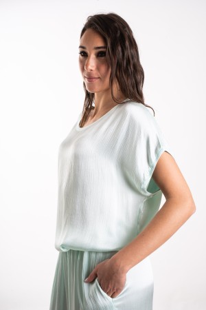 efecto de satén de Malla ANTEA coordinada y pantalones sobre la malla de ANTA de combinación y el efecto de satén de los pantalo