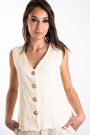 coordonnées roma Vest de dentelle coordonnée et pantalon roma Vest de dentelle coordonnée et pantalon roma Vest et pantalon dans