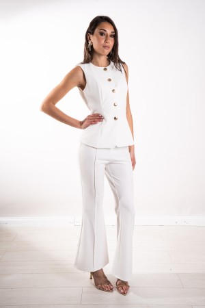 coordinato sofia gilet e pantalone basic  coordinato sofia gilet e pantalone basic  coordinato sofia gilet e pantalone basic