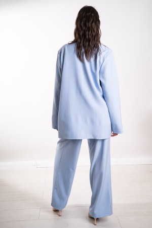 coordinato tailleur aurora giacca e pantalone con spilla a fiore modello over coordinato tailleur aurora giacca e pantalone c...