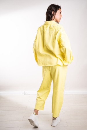 veste Venise en denim avec veste de venise de broderie en denim avec une veste de broderie Venise en denim avec broderie