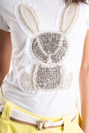 tshirt minnie con strass e perle  tshirt minnie con strass e perle  tshirt minnie con strass e perle