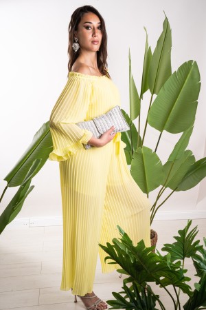 pleated Geneva Suit with Ruches Pleated Geneva Tuta with Ruches Pleated Geneva Suit With Ruches