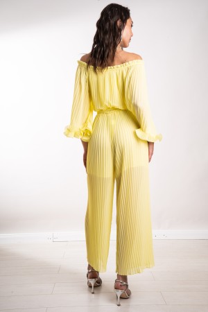 traje plisado de Ginebra con ruches plised ginebra tuta con ruches plised ginebra traje con ruches