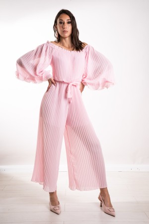 pleated Geneva Suit with Ruches Pleated Geneva Tuta with Ruches Pleated Geneva Suit With Ruches