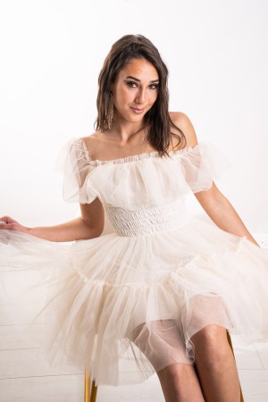 abito corto angel in tulle  abito corto angel in tulle  abito corto angel in tulle