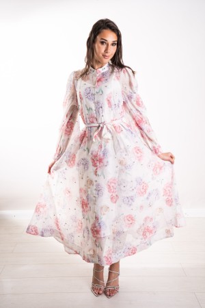 lichtlichtkleid mit Strass-Licht-Lichtkleid mit Strass-Lichtkleid Fiorato mit Strasssteinen