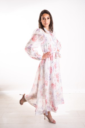 lichtlichtkleid mit Strass-Licht-Lichtkleid mit Strass-Lichtkleid Fiorato mit Strasssteinen