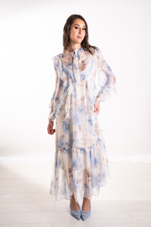 fantasy spring dress with ruches fantasy spring dress with ruffles spring fantasy dress with ruffles