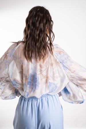 blouse Silvia avec arc de fantaisie