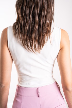 ester Thyper Top Cuerpo con bordado y cuentas Topero del cuerpo Ester con bordado y cuentas Top sin mangas éster con bordados y 