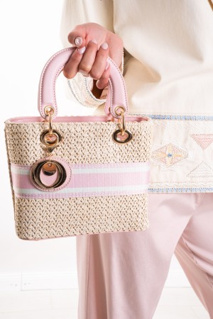 Chantal Sac à main avec paille Insère un sac à main Chantal avec des insertions de paille sac à main chantal avec des inserts de