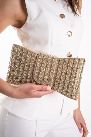 Borsa Charm a mano con strass Borsa Charm a mano con strass Borsa Charm a mano con strass