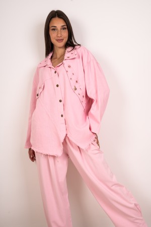 chemise en jean Tiziana avec strass 