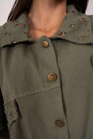 chemise en jean Tiziana avec strass 