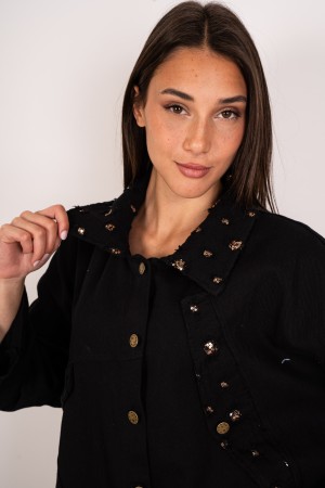 camicia tiziana in denim con strass  camicia tiziana in denim con strass  camicia tiziana in denim con strass