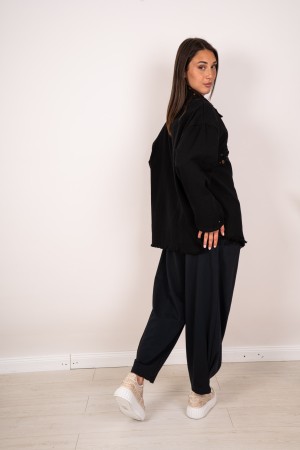 tiziana denim shirt with rhinestones 