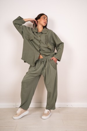 tiziana denim shirt with rhinestones 