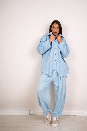 tiziana denim shirt with rhinestones 