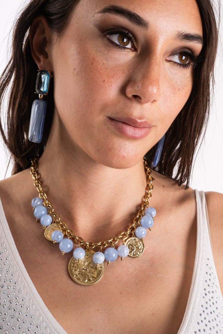 Collier Elsa avec pendentifs Collier Elsa avec pendentifs Collier Elsa avec pendentifs