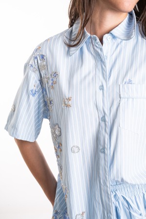 cORFU coordinated shirt and trousers with coordinated beads CORFU shirt and trousers rushed with coordinated beads ...