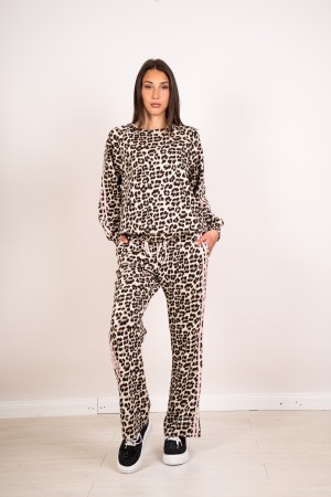 koordinierte Giulia-Maglien und Animalierhosen mit seitlichen Bands mit Seitenbändern, koordinierten Giulia-Strick- und Tierhose