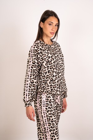 coordinated Giulia Maglia and Animalier pants with side bands coordinated Giulia knit and animal pants with bands ...